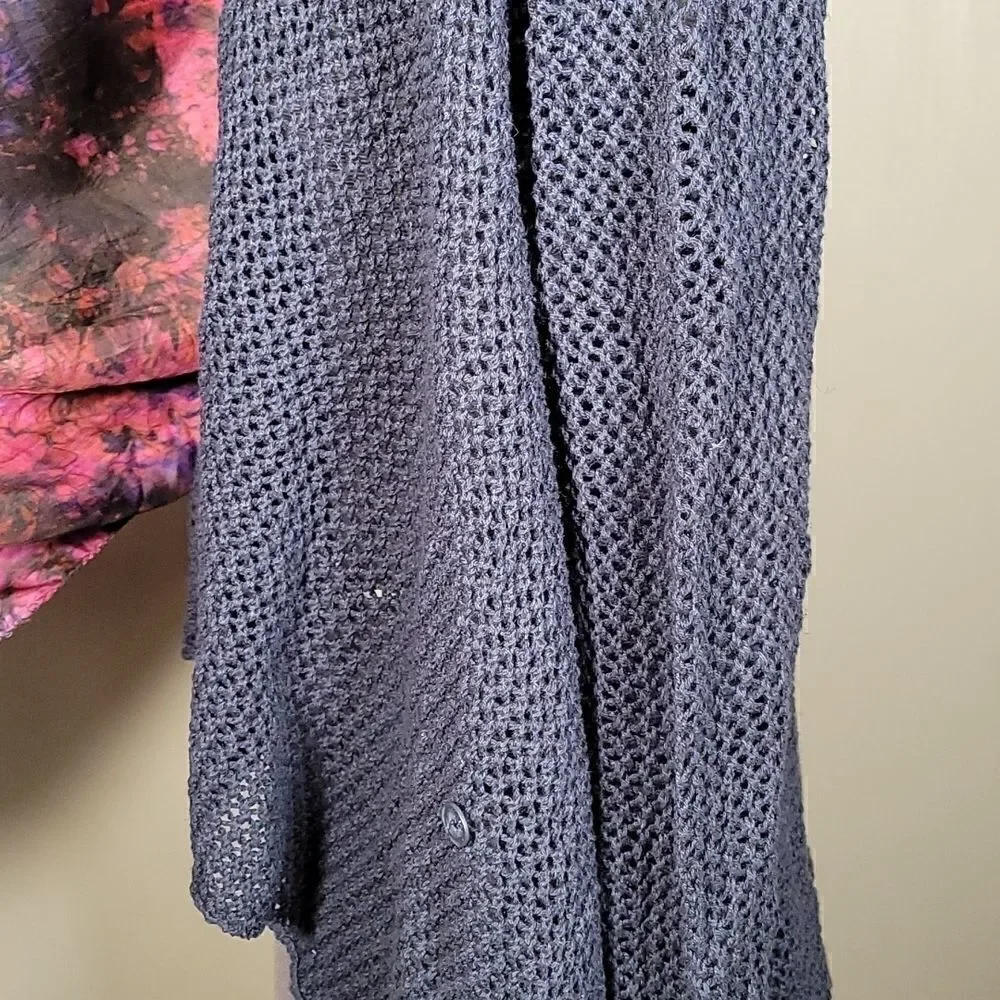 Eddie Bauer Crochet Open Cardigan Sz S